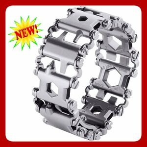 Tread Multitool Bracelet SINGEAR Men Watch Band Silver Size One New Retro